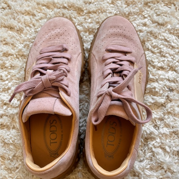 Tod's Shoes - Tod's Women's Blush Suede Sneakers